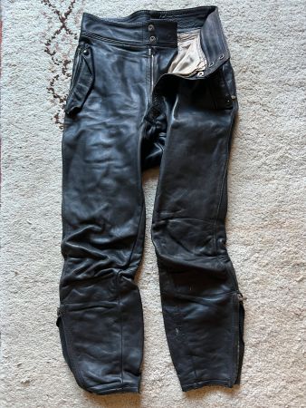 HARRO MOTORRAD LEDERHOSE VINTAGE - KUNSTSEIDE GEFÜTTERT S