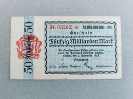 Deutschland Notgeld, Passau 50 Mrd. Mark 1923 !!!!!