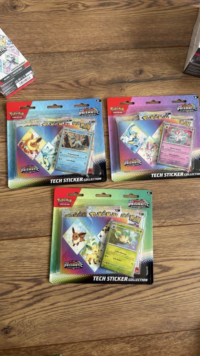 Pokémon Carte collezionabili: Pokemon Prismatic Evolutions Tech Sticker Collection (3set) – Nuovo e nell'imballaggio originale da Basel venduto da rup_r2m2
