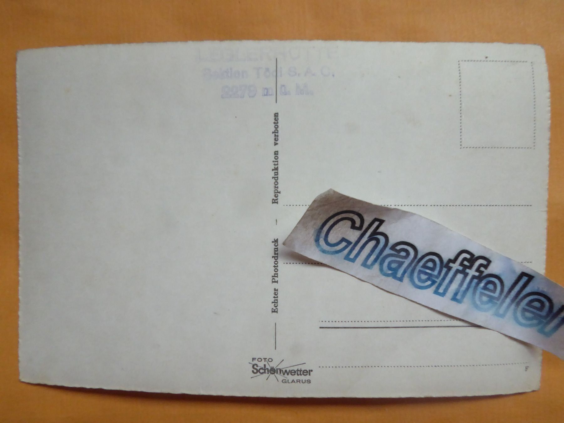 Cartes postales: 1663 Kärpfstockgipfel – D'occasion à Zürich par Chaeffeler 1