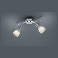 LED Deckenleuchte, Nickel, 33 cm x 10 cm