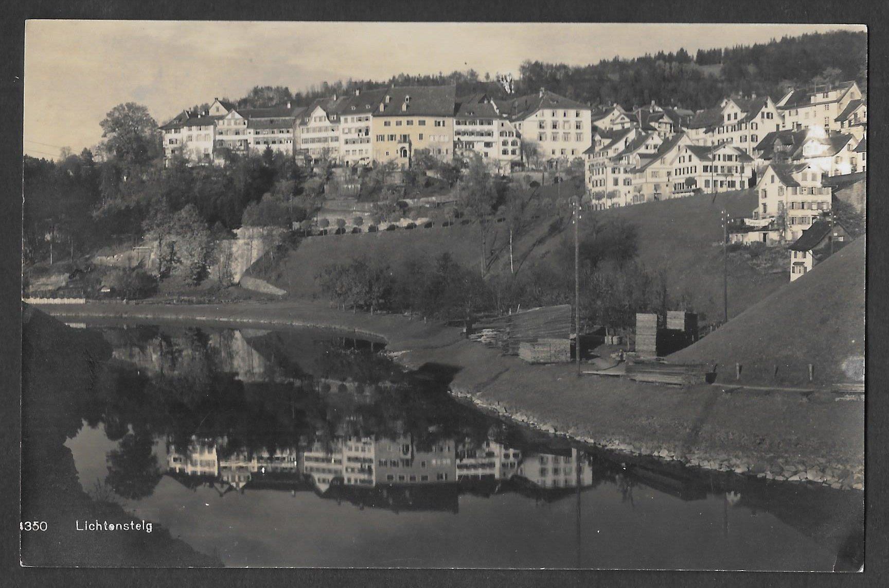 Cartoline postali: Lichtensteig Teilansicht Burkhardt-Karte – Usato da Olten venduto da clotaldi