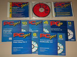 62 CD Heft-Software von PC-GO, Chip, Grafik + Video, etc...