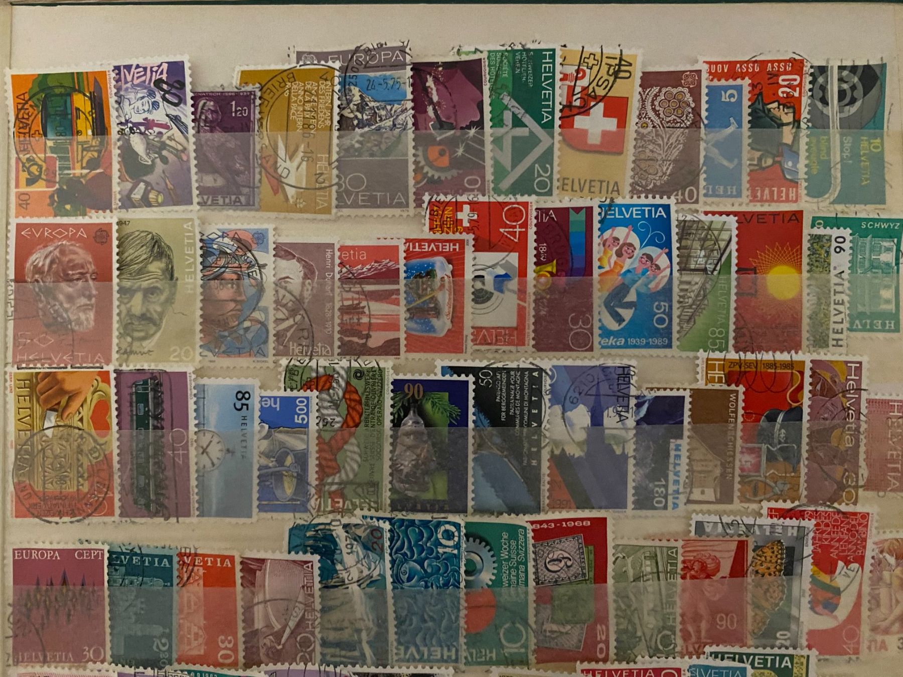 Tous les timbres: Briefmarken  Schweiz diverse Motive 100 stuck – D'occasion à matten b. interlaken par jfran17 1