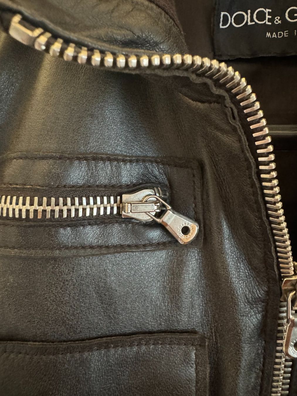 Dolce & Gabbana Jacken: Dolce & Gabbana Mainline - Archive Leather Jacket / Gillet – Gebraucht aus Canobbio von kk_dee 4