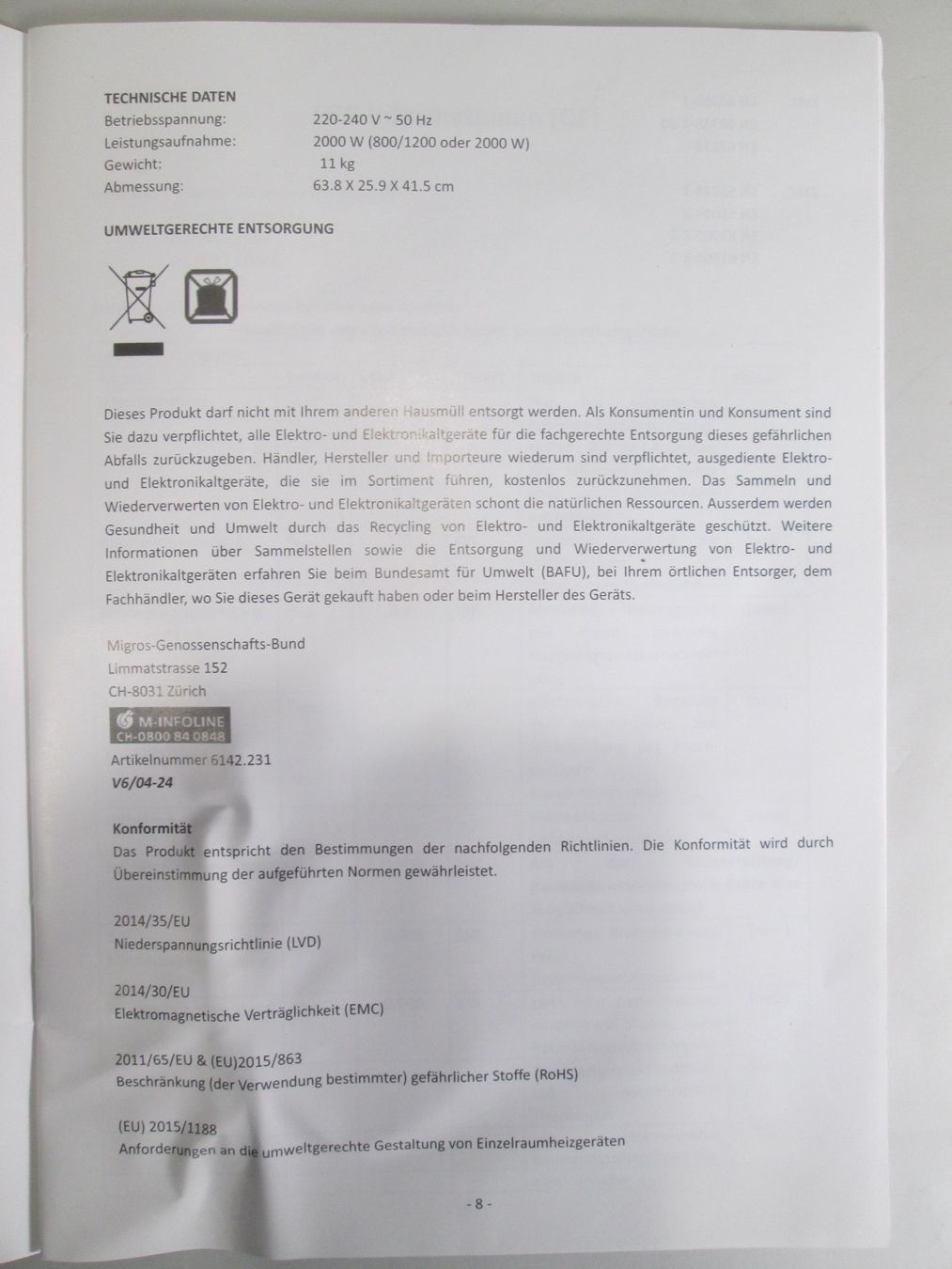 Radiatori: Oelradiator FIESOLE / 800/1200 oder 2000 Watt / neuwertig – Nuovo (secondo la descrizione) da Rapperswil SG venduto da designandmore 6