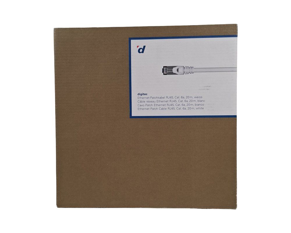 Digitec Cavi: DIGITEC Ethernet-Patchkabel RJ45 CAT. 6a 20m Weiss – Nuovo e nell'imballaggio originale da Wil SG venduto da Restwert_Wil