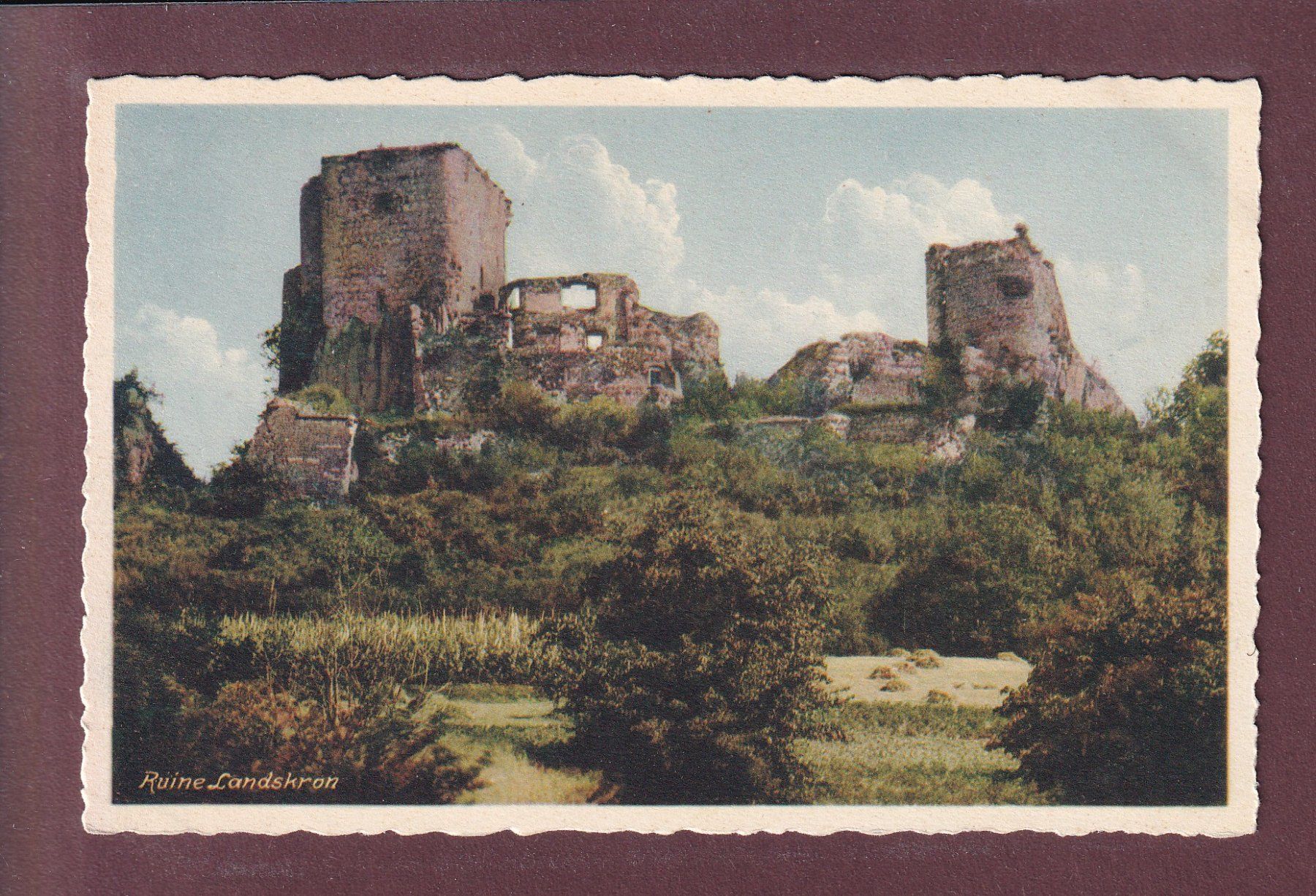 Cartoline postali: RUINE LANDSKRON – Usato da Pully venduto da nicecards