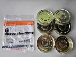 Lot de 6 couvercles Familia Wiss Le Parfait Ø110 mm - Neufs