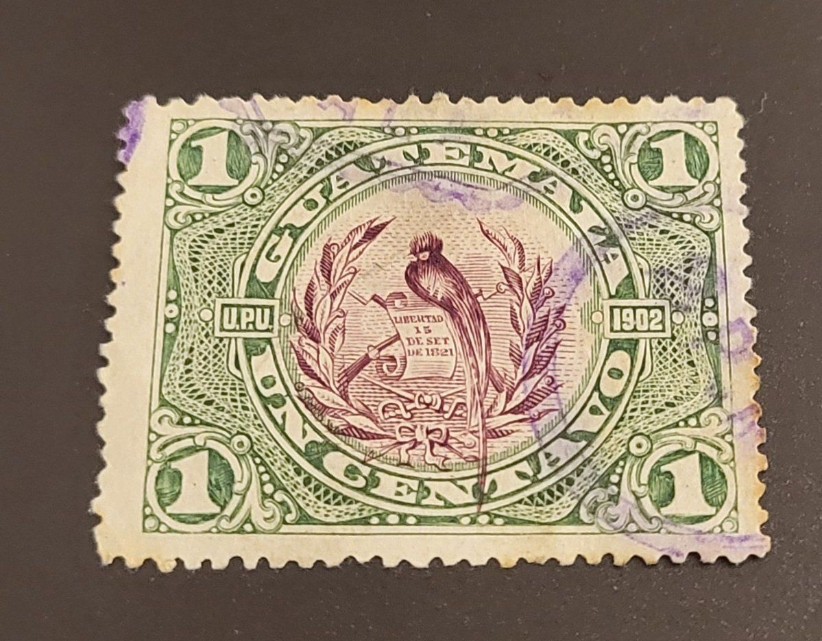 Tutti i francobolli: Guatemala 1902 Vogel alte briefmarke – Usato da St Gallen venduto da Stampsalshobby