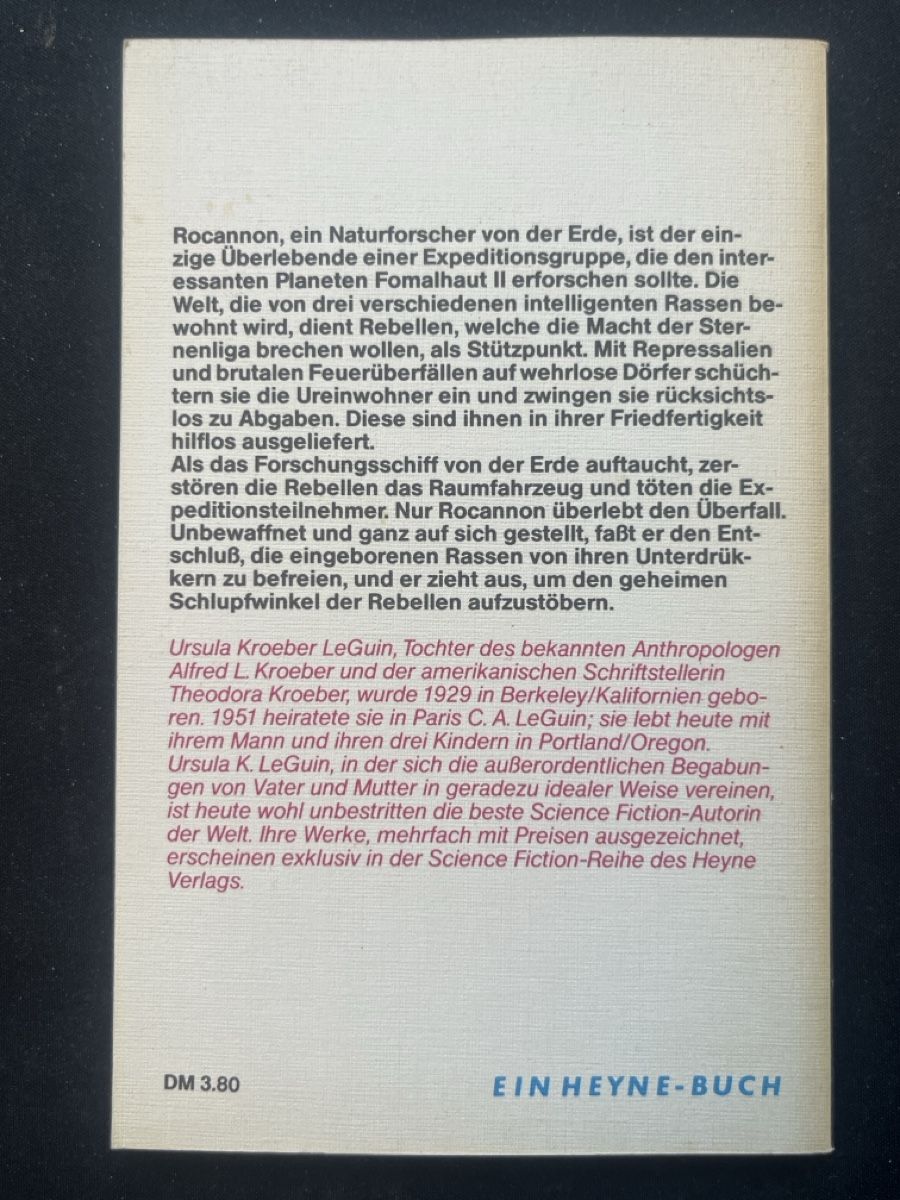 Libri: Ursula K. LeGuin - Rocannons Welt, Heyne Science Fiction – Usato da Forch venduto da tieckr 1