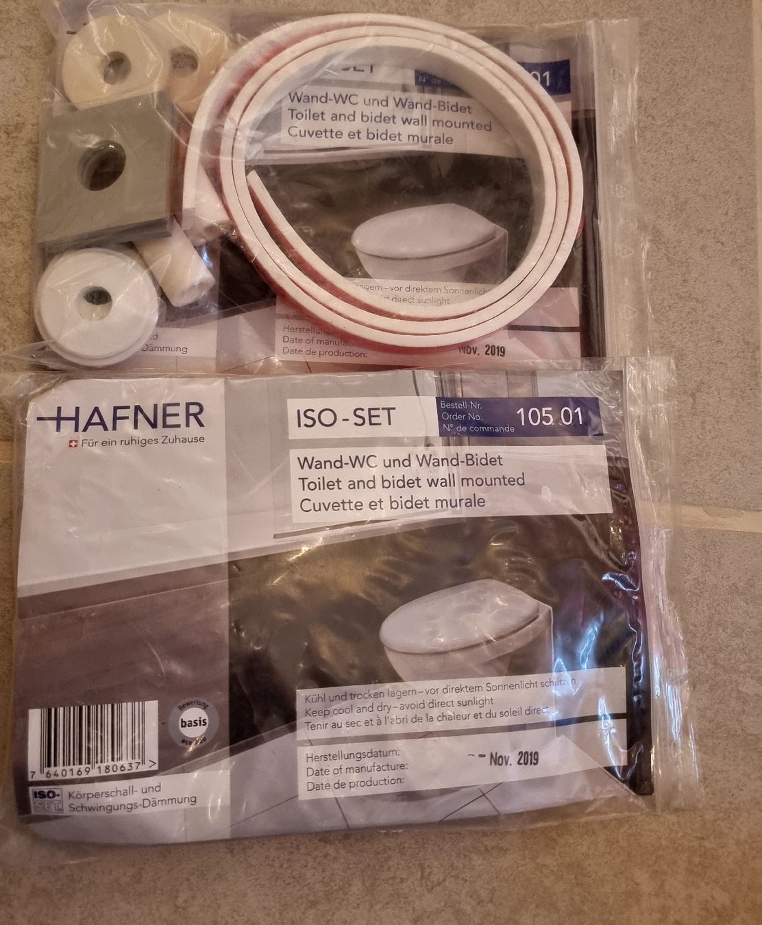 Nastri decorativi: Hafner Iso-Set für Wand-WC – Nuovo (secondo la descrizione) da Lostorf venduto da HappyFlohmarkt