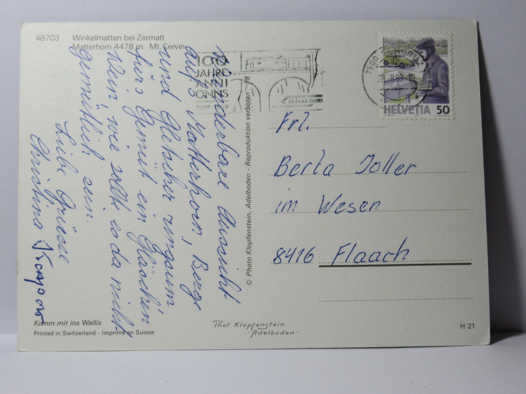 Cartes postales: Matterhorn , Winkelmatten – D'occasion à Grenchen par frechri 1