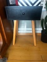 2x Nachttisch, schwarz / braun, 62x30x40