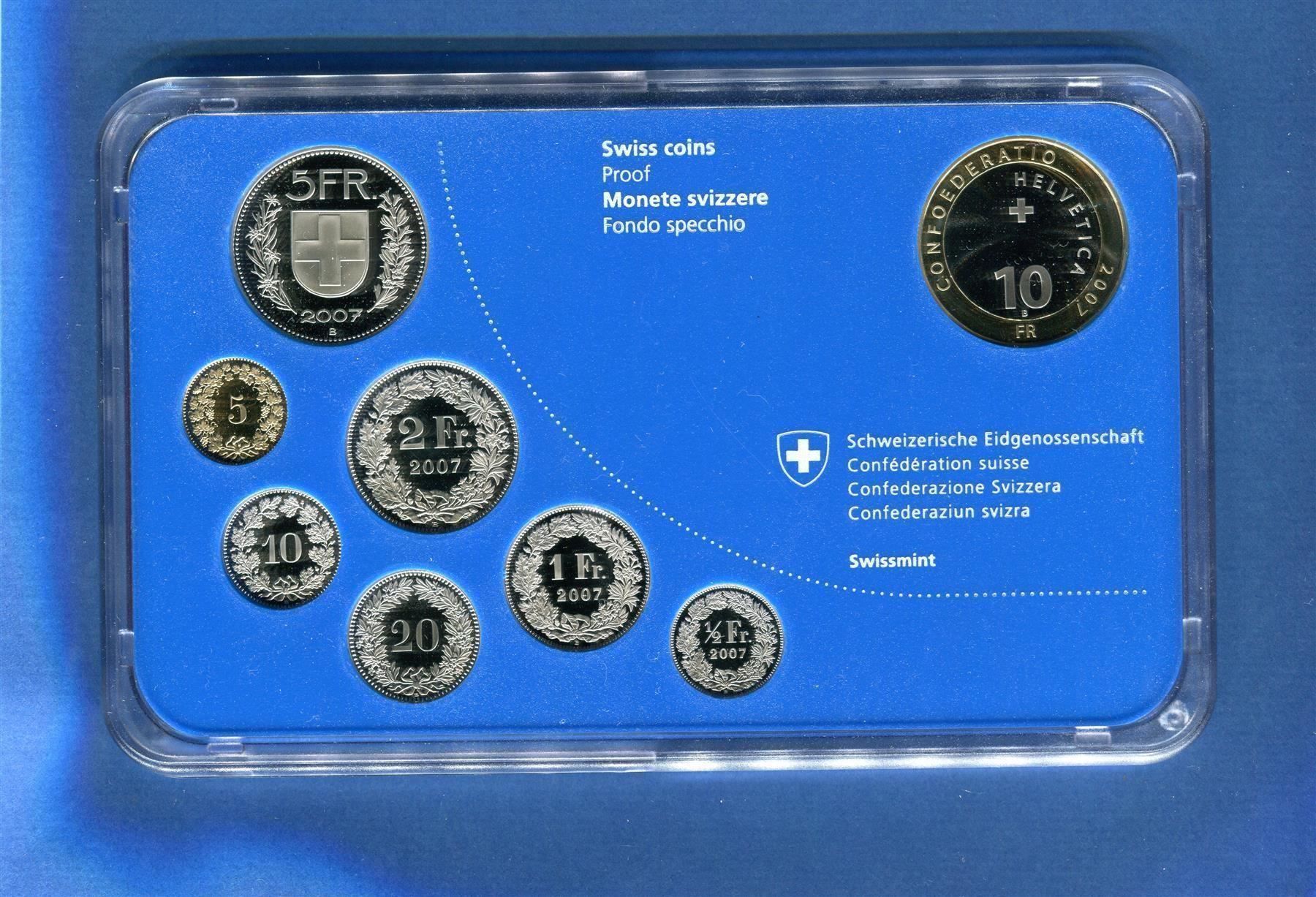 Tutti le monete: (055) Münzsatz 2007 PP imSchutzkarton – Usato da Rüthi (Rheintal) venduto da erdnuessli1 2