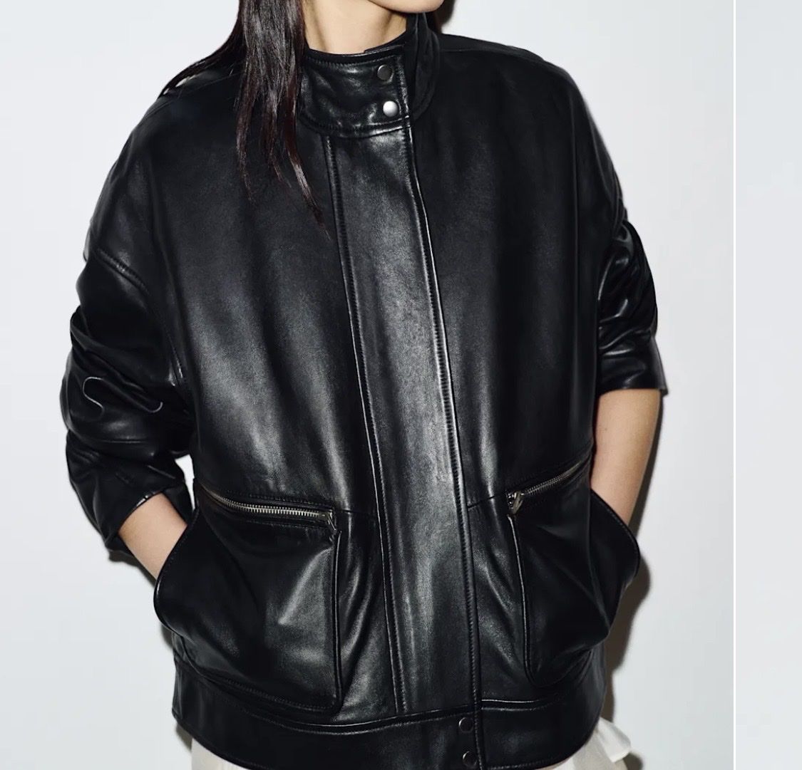 Giacche: The Reformation - Veda oversized leather jacket – Usato da Zürich venduto da Mariva1 2