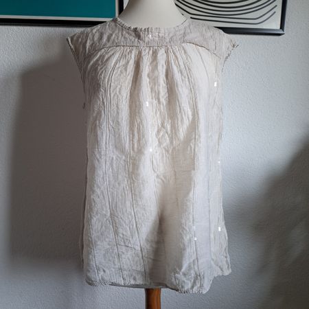 Sommerliches Top, ärmellos, mit Pailletten, Grösse M