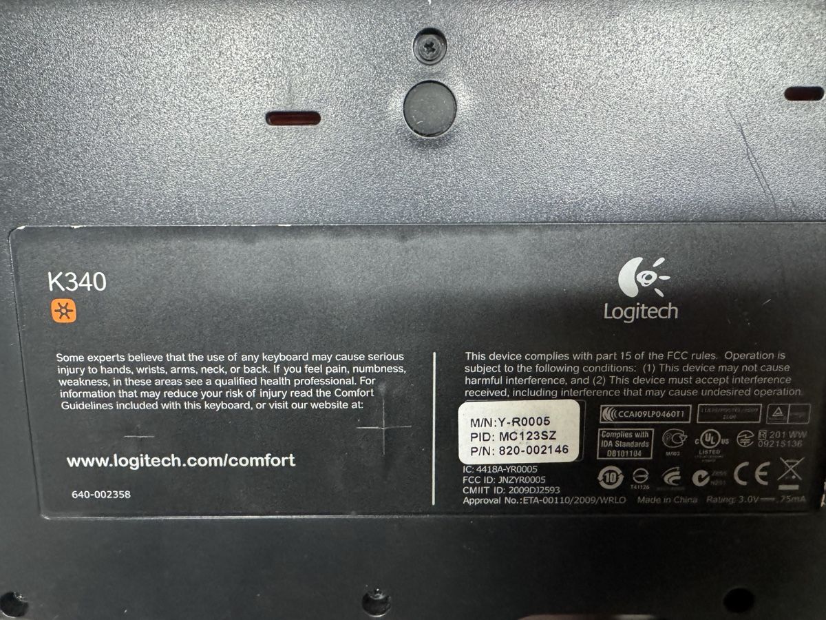 Logitech Tastiere: Clavier Logitech K340 sans fil – Usato da Forel (Lavaux) venduto da Hydro289 1