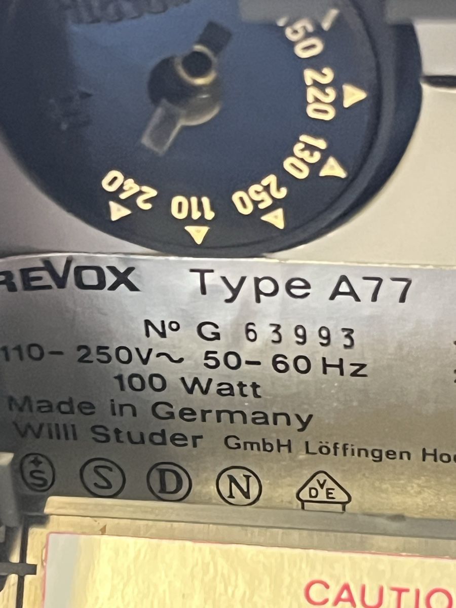 Revox Bandmaschinen: Revox A77 Bandgeraet defekt – Defekt aus Gutenswil von han_6gcx 1