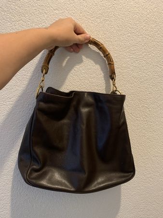 Borsa GUCCI Bamboo vintage testa di moro