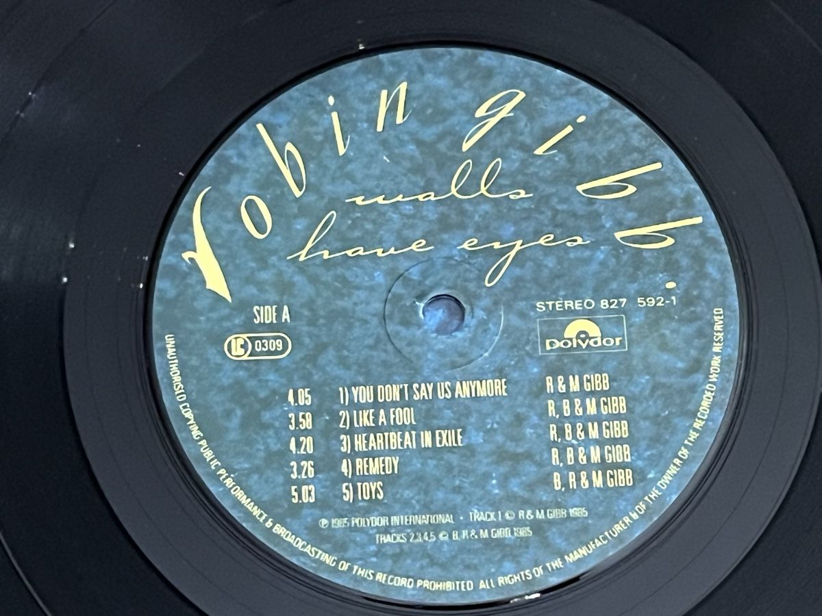 Dischi in vinile: Robin Gibb Walls have eyes Lp – Usato da Basel venduto da Vinyloase 3