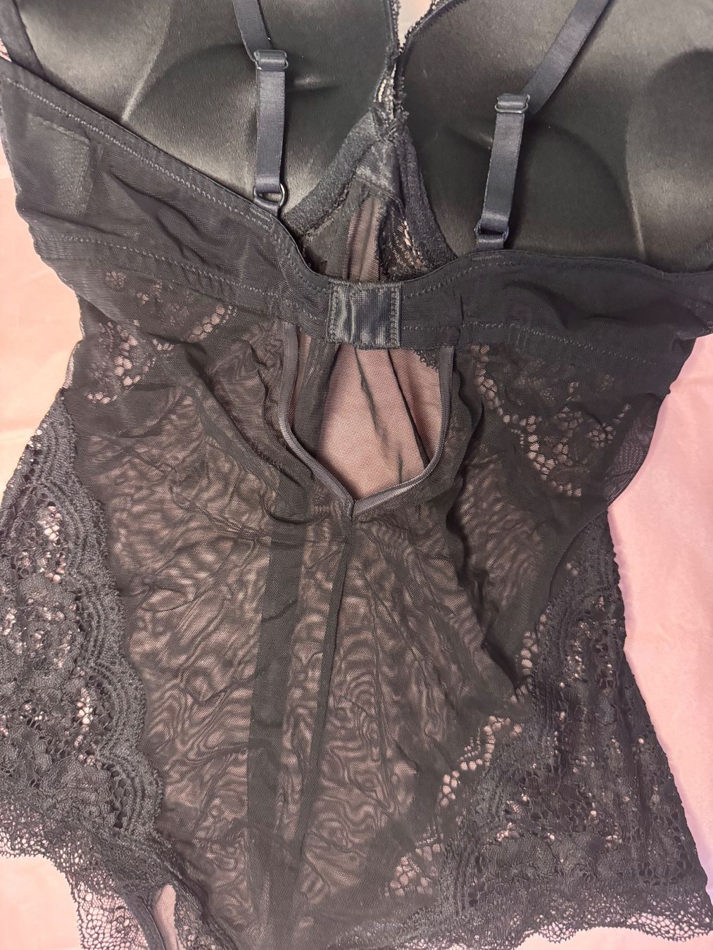Altra biancheria intima: Schwarzer Spitzenbody mit Push-Up Gr. 80C – Nuovo e nell'imballaggio originale da Emmen venduto da t_a_n88x 4
