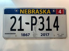 🇺🇸 U.S. Autoschild, Nebraska 21 P314 - ORIGINAL