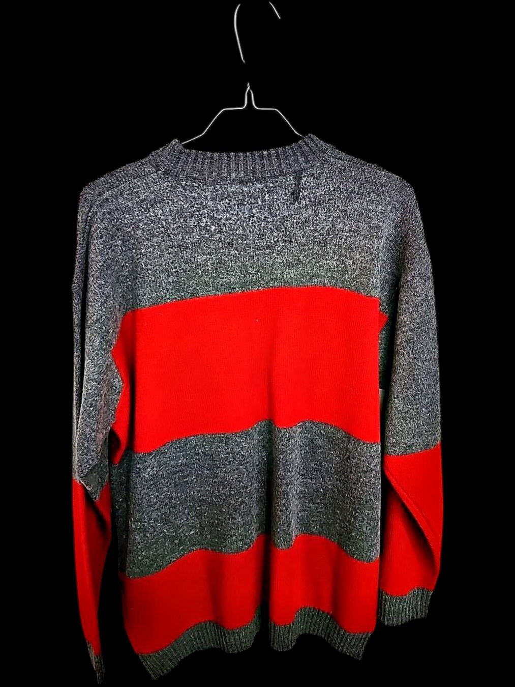 Maglioni & Felpe: Vintage Grafik Wollmischpullover - Grau/Rot - Größe M – Usato da Zug venduto da vinokilo 3
