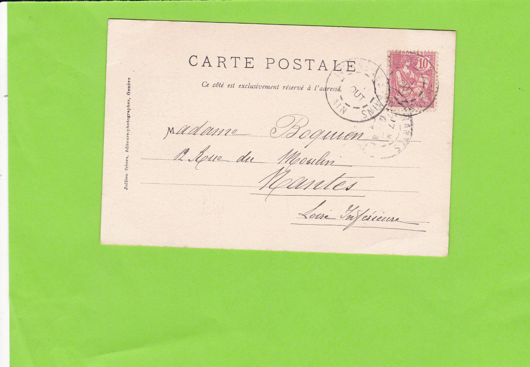 Cartoline postali: Genève-Hôtel des Postes – Usato da St. Peterzell venduto da neckertal 1