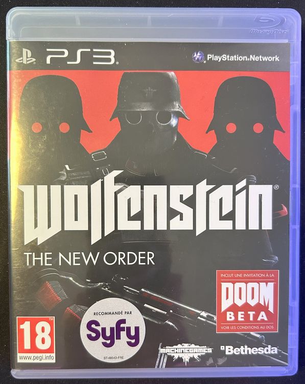 Bethesda Wolfenstein : The New Order Jeu PS3 Playstation 3 Sans Notice AF606 - Games and toys