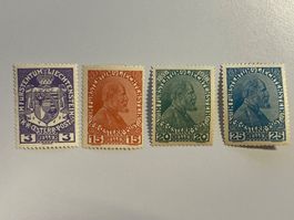 Landeswappen und Fürstenbild, postfrisch