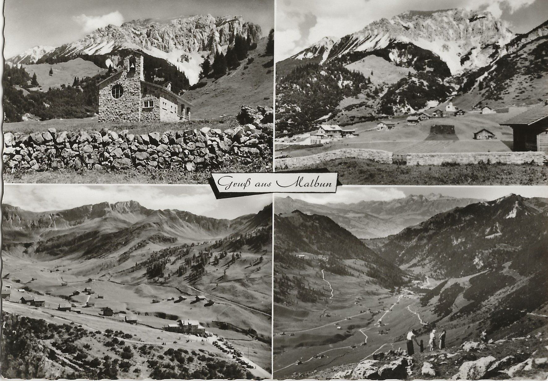 Cartoline postali: Gruss aus Malbun, Alpenhotel – Usato da Frauenfeld venduto da Merk52