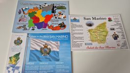 3 fabrikneue Postkarten San Marino