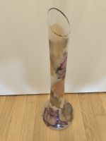 Vase im Jugendstil mit Farbmuster und Goldrand