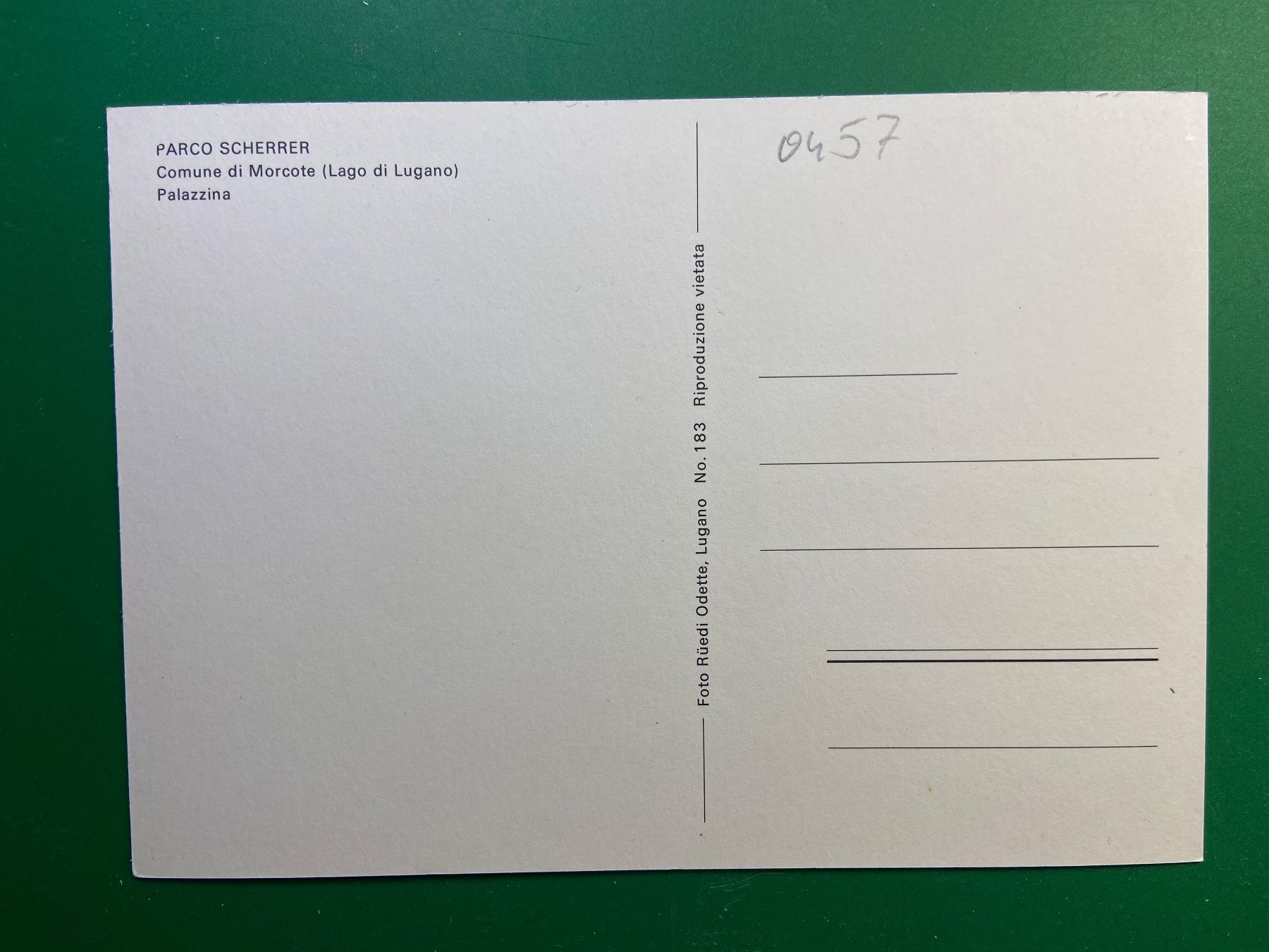 Cartoline postali: Parco Scherrer - Morcote - Palazzina – Usato da Steg VS venduto da _vinci_ 1