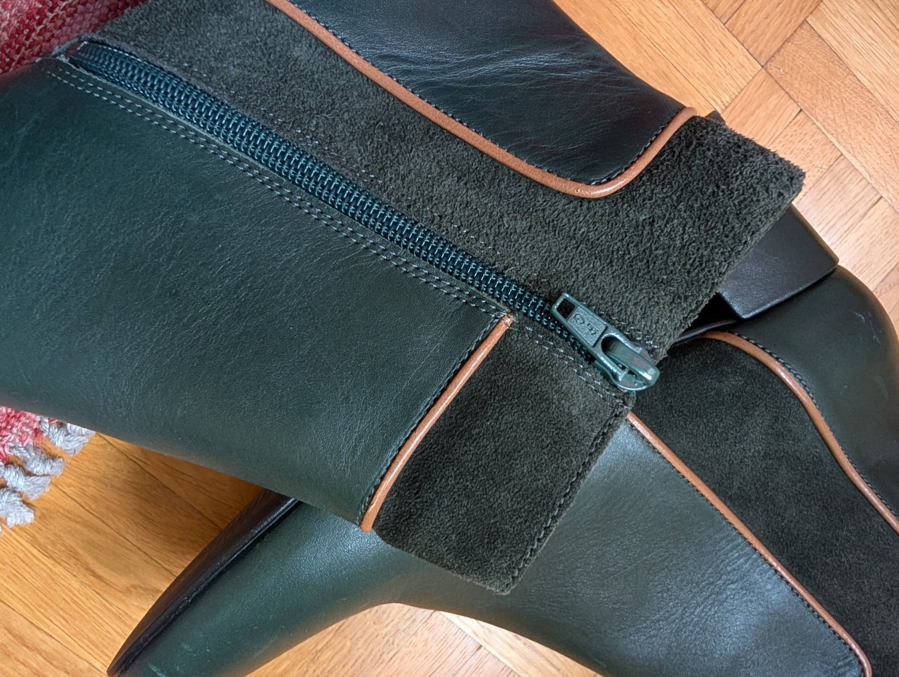 Scarpe da donna: Bottines cuir vert – Nuovo (secondo la descrizione) da Fribourg venduto da soliblue 3