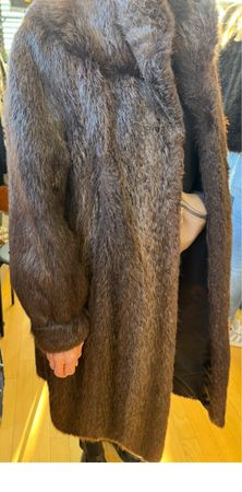 Manteau de fourrure Ragondin, femme T46 FR taille grand