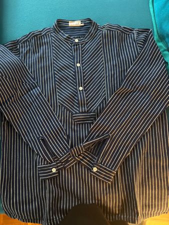 Fischerhemd CKS, Gr. XL (52/54), blau-weiss gestreift