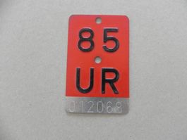 Velonummer Rad Velo Nummer Schild UR 85 Uri 1985 Geschenk