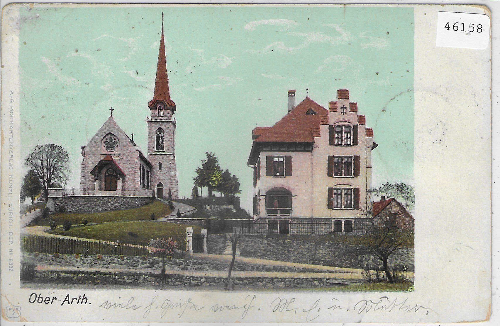 Cartes postales: Ober-Arth - Kirche – Défectueux à Ettingen par Kartenplanet
