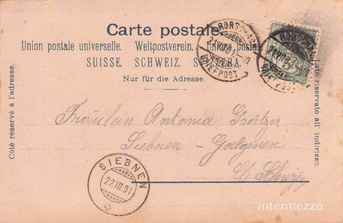 Ansichtskarten: Rorschach SG // 1901 Litho St. Galler Sängerfest – Gebraucht aus Basel von intermezzo12 1