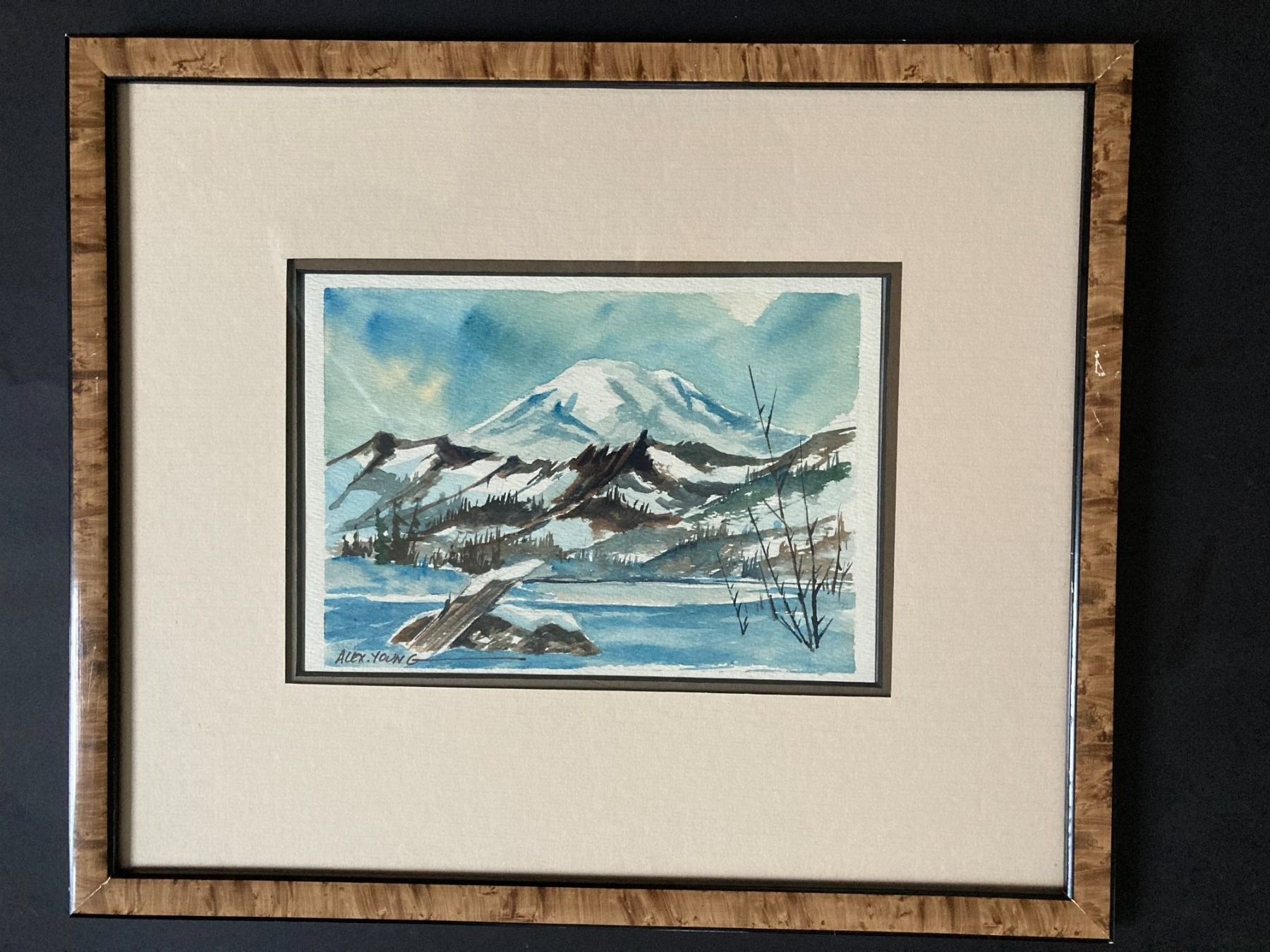 Gemälde: Gemälde von Alex Young Wasserlandschaft – Gebraucht aus Subingen von ArtBead