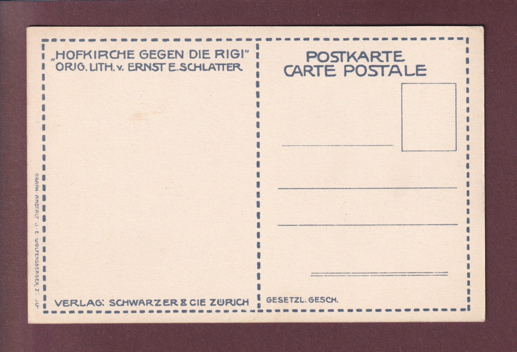 Cartoline postali: LUZERN - Hofkirche - E. Schlatter – Usato da Pully venduto da nicecards 1