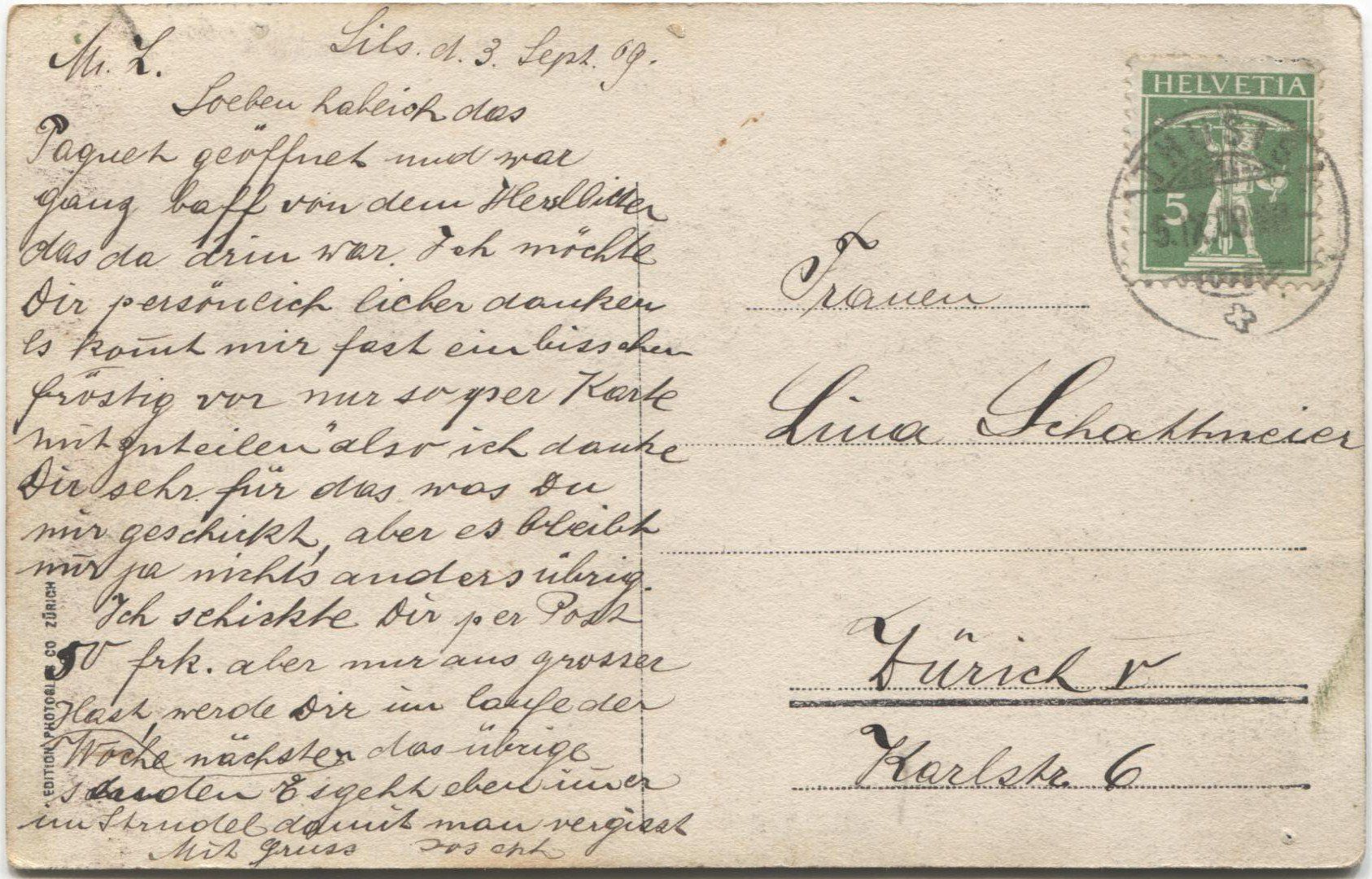 Cartoline postali: ANDEER GR 1909 – Usato da Rothrist venduto da Clanx 1