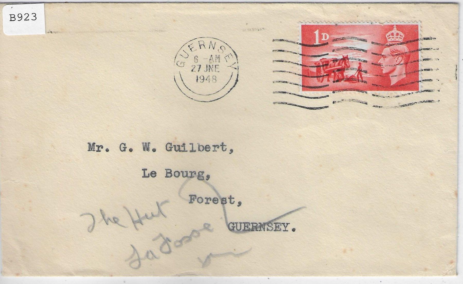 Tutti i francobolli: England Guernsey 27.6.1949 Mi. 235 – Usato da Ettingen venduto da Kartenplanet