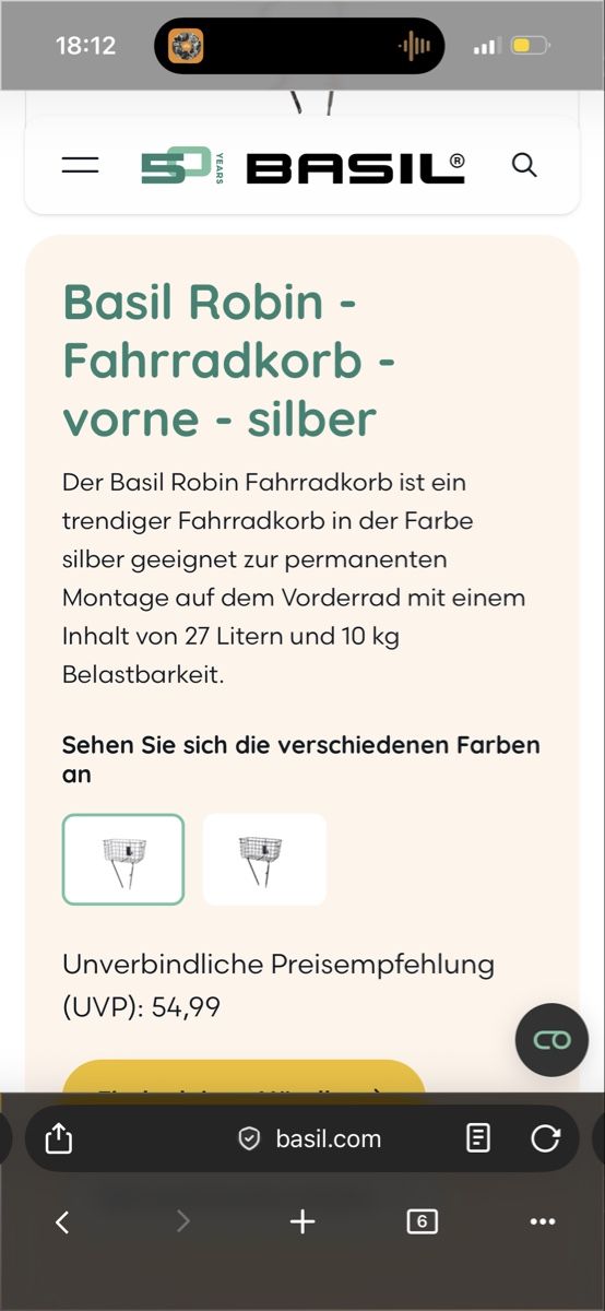 Pezzi di ricambio: Fahrradkorb front – Nuovo (secondo la descrizione) da Basel venduto da lkl_5l2h 2