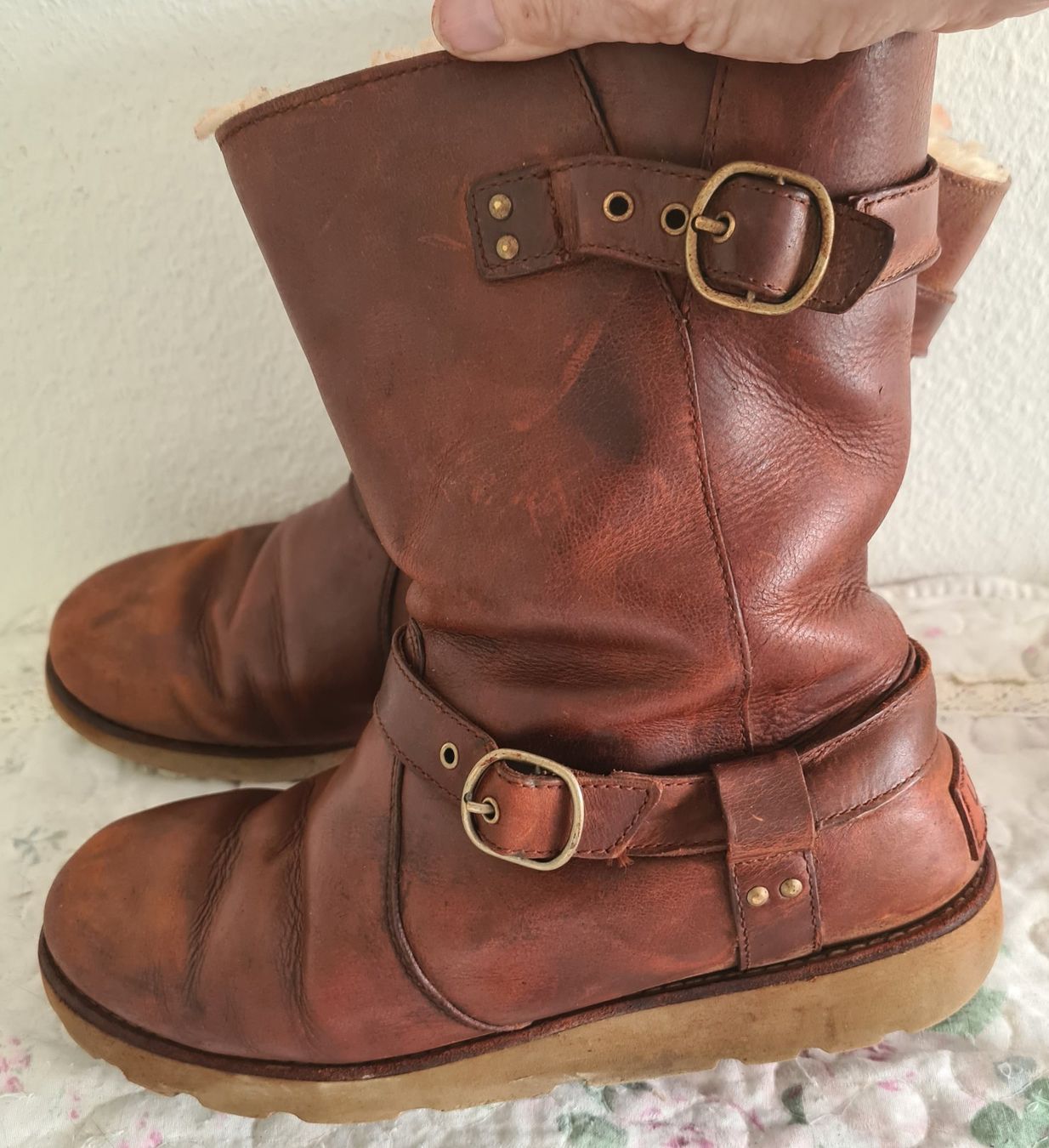 Ugg Scarpe da uomo: UGG Stiefel Leder braun, Grösse 38, gebraucht – Usato da Winterthur venduto da bibummi 4