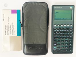 HP 48G Grafikrechner + Hülle Vintage 90s Taschenrechner