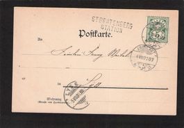 Stabstempel St. Beatenberg Station auf AK , gel. 4.Vll.1900
