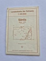 Landeskarte der Schweiz 1:25000 Säntis Blatt 1115
